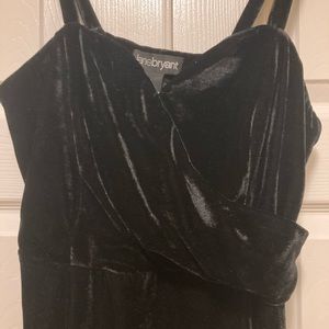 Lane Bryant velour spaghetti strap dress